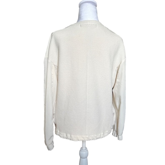 Zara Small White Cream Long Sleeve Blouse Sweater - Picture 7 of 8